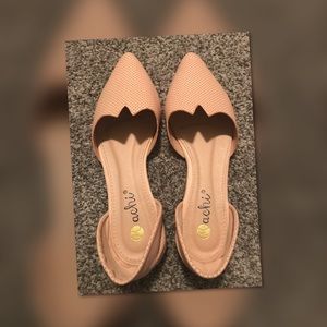 Rose pink flats